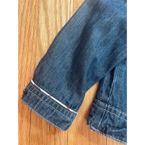 Kids Burberry Denim Jacket Size 12 M, Plaid Excellent Condition - Picture 2 of 6